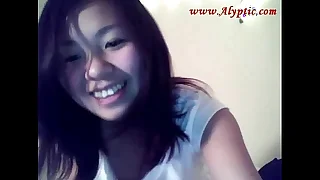 Cute Asian Teen Dildos and Strips in Dormroom 2